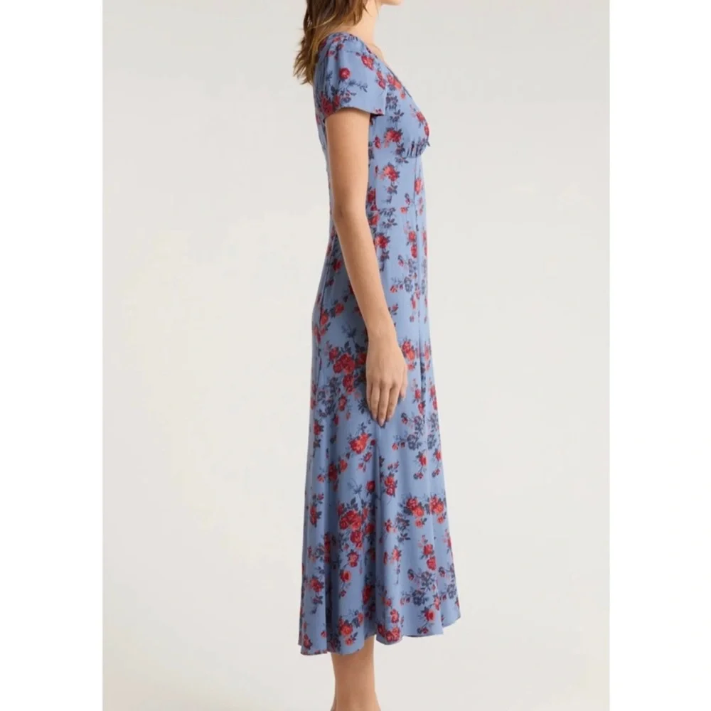 NWT Reformation Afton Midi Dress in Martine - Picture 3 of 6